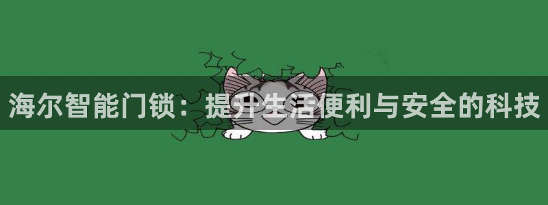金年会网页登录：海尔智能门锁：提升生活便利与安全的科技