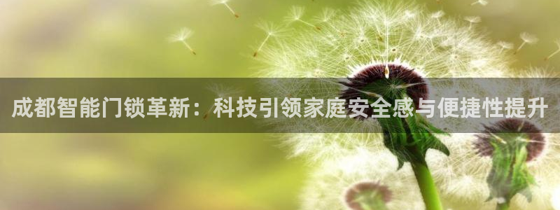金年会体育下载app：成都智能门锁革新：科技引领家庭安全感与
