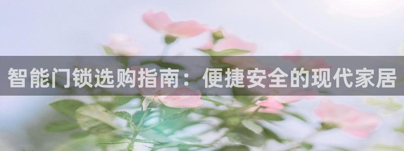 金年会体育下载：智能门锁选购指南：便捷安全的现代家居