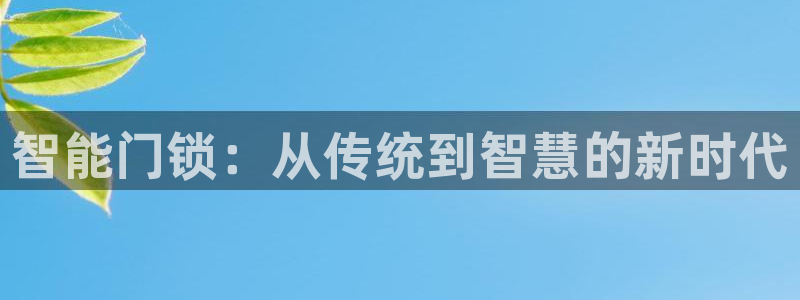 金年会足彩：智能门锁：从传统到智慧的新时代