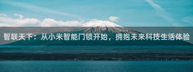 金年会娱乐和马竞：智联天下：从小米智能门锁开始，拥抱未来科技