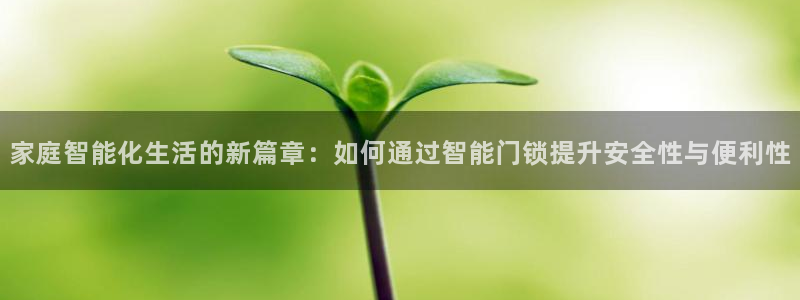 世纪金源年会：家庭智能化生活的新篇章：如何通过智能门锁提升安