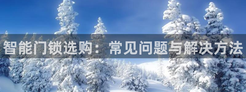 金年会官网：智能门锁选购：常见问题与解决方法