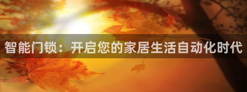 金年会电子游戏app：智能门锁：开启您的家居生活自动化时代